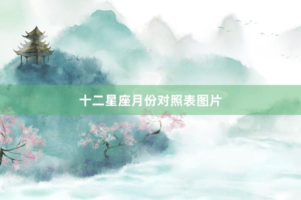 十二星座月份对照表图片