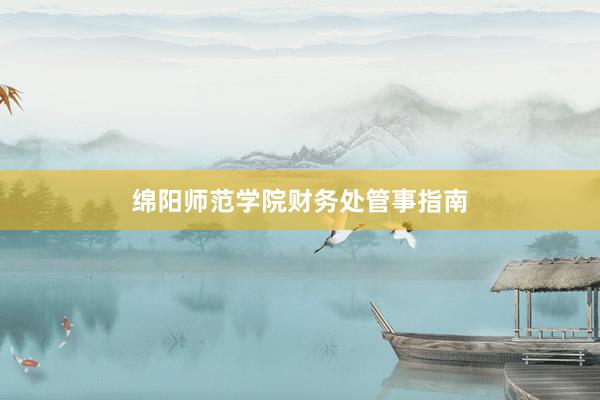 绵阳师范学院财务处管事指南